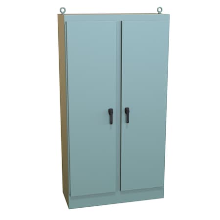 Hammond 3 Point Latch with Padlock Handle Electrical Enclosures, 90 in H, 20 in D, 48 in W HN4FS904820
